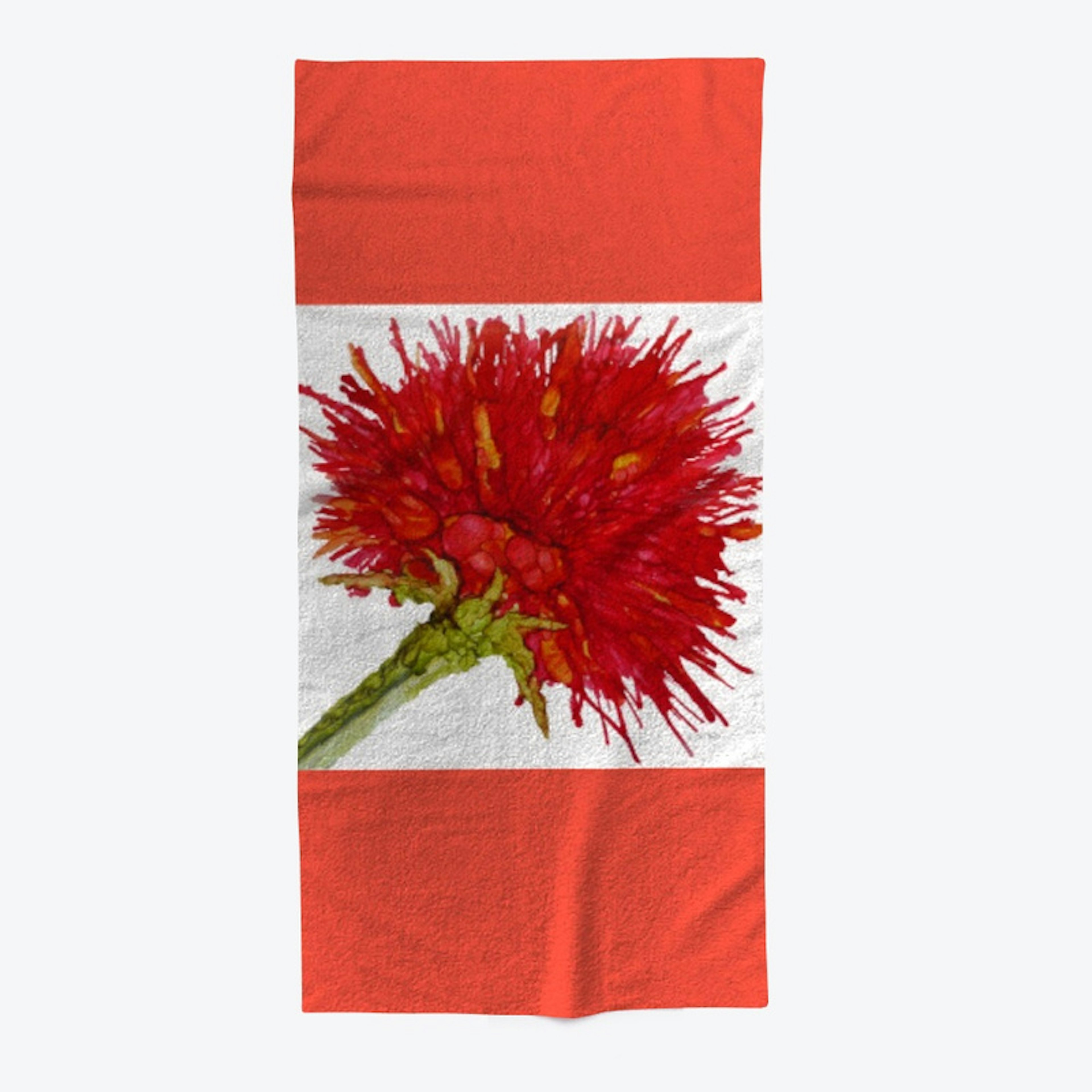 Crimson Red Flower sweats totes